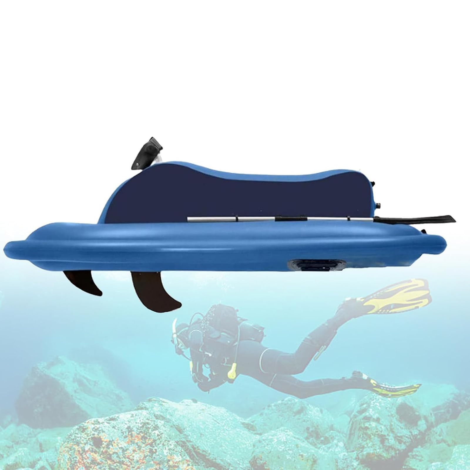 2-Person Electric Underwater Jet Boat, Seated Floating Pool Motor Boat 700W