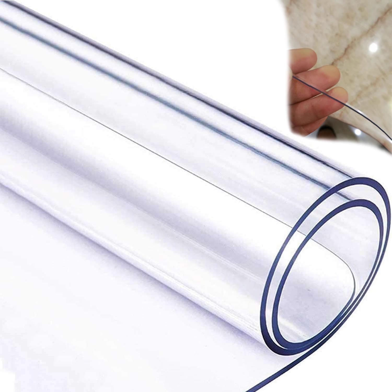 Grand Tapis Pour Clavier, Sous-main Transparent De Ronds Film De Protection De Table De Pvc Facile À Nettoyer(150cm)