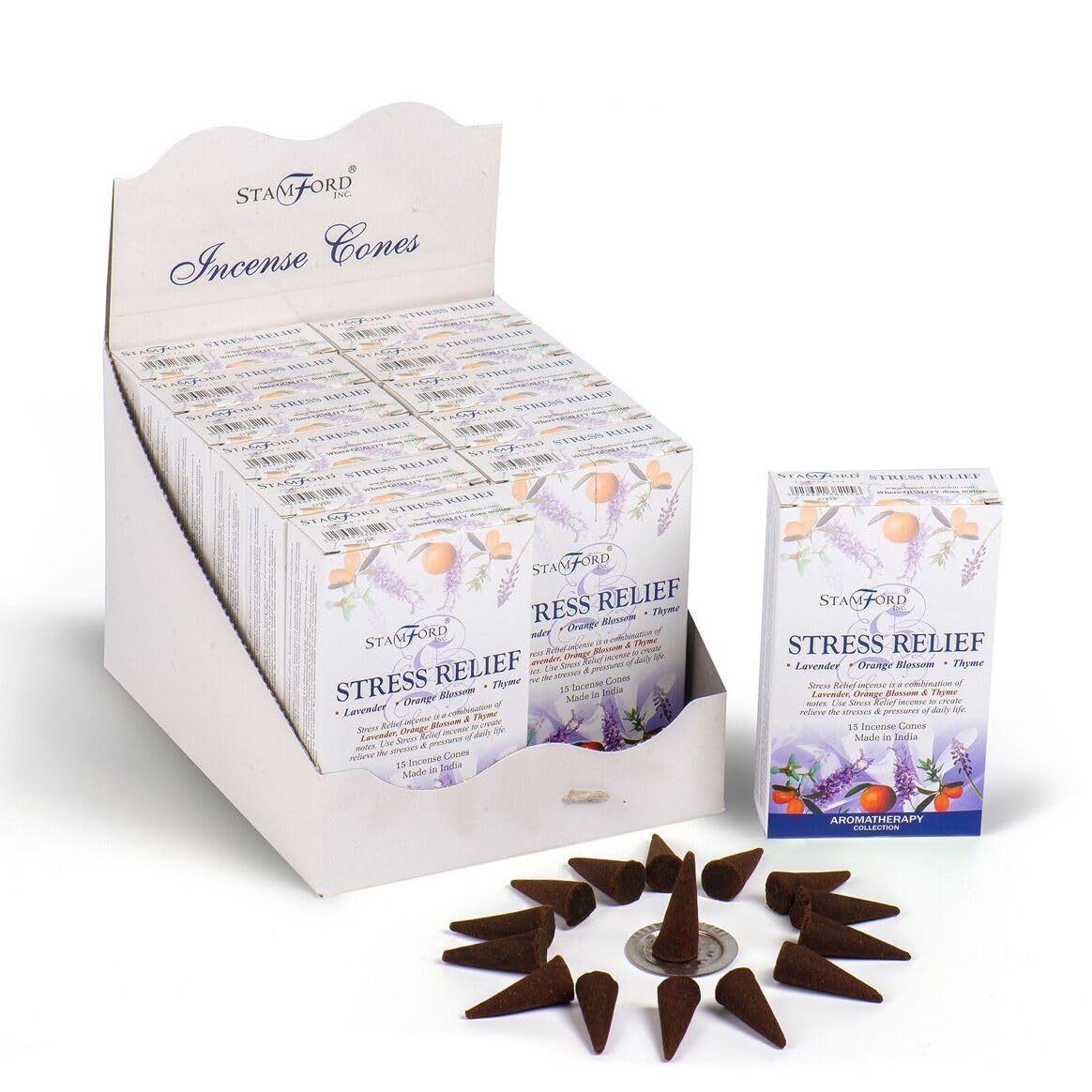 Giftlocaluk Stamford Incense Cones Stress Relief - 12 Packs X 15 Cones