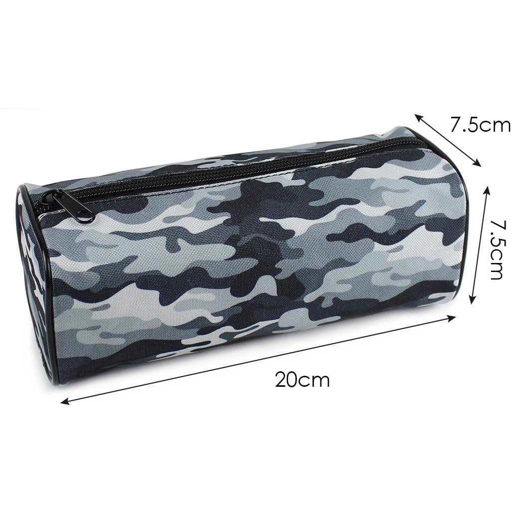 Fashion Stationery Pencil Case for Boys Secondary School Black Grey Camouflage Pencil Cases for Girls Kids or Children at Primary School or a Teenage Boy 1 Large Compartment Storage Case - Image 4