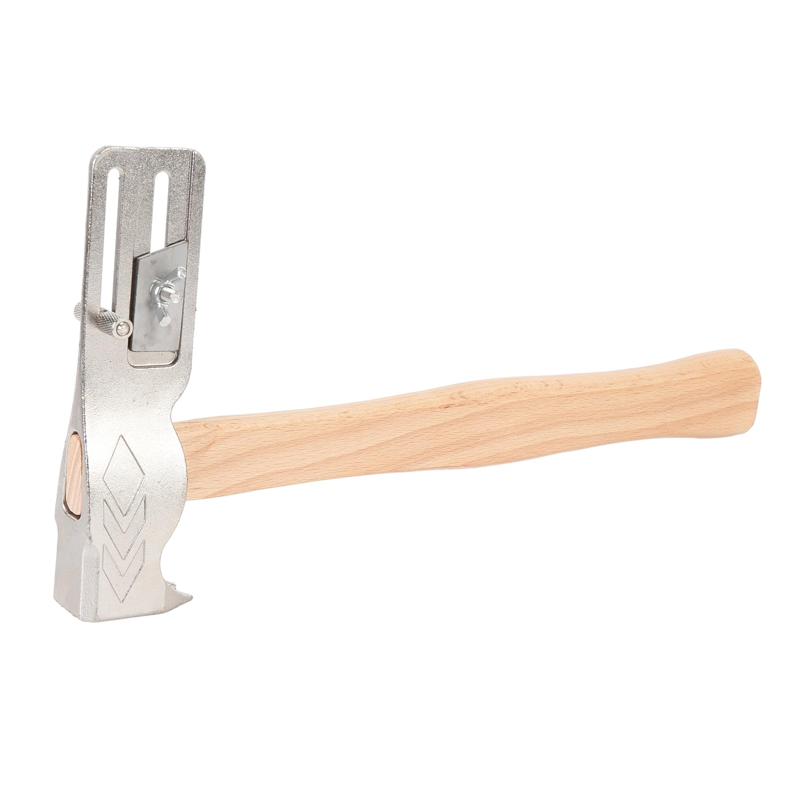 Sxhlseller Martillo Magnético Multifuncional para Techos |Hacha Ergonómica con de Madera con Garra para Clavos y Calibre Deslizante para Construcción y Reparación de Techos, Forjada a Prueba de