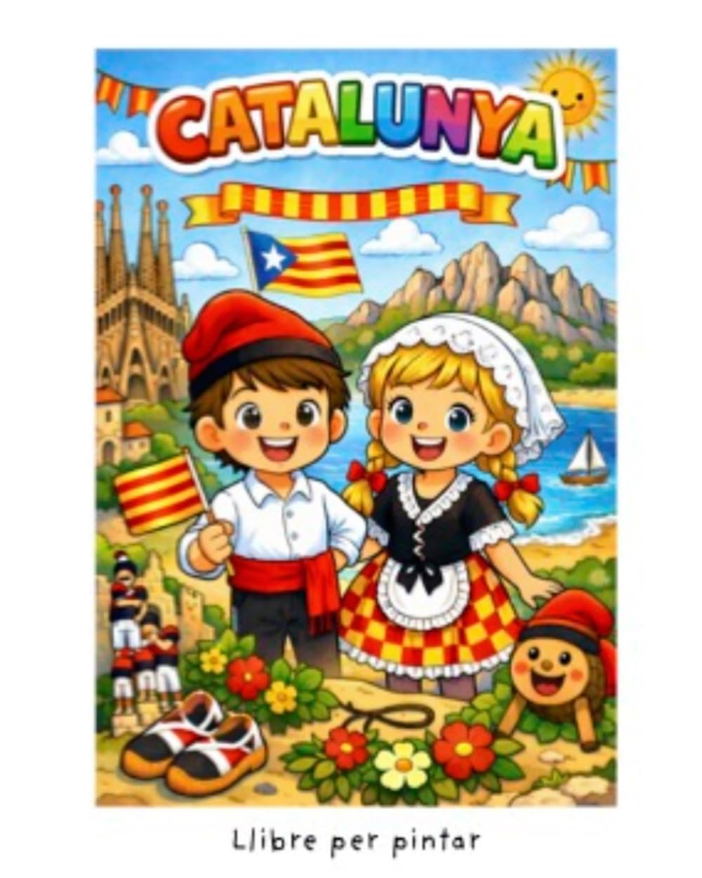 Catalunya per pintar / Cataluña para pintar: Llibre infantil per pintar de Catalunya / Libro infantil para colorear de Cataluña
