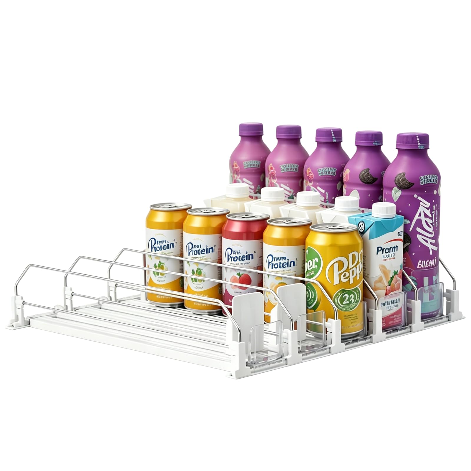 GlintFy Drink Organizer for Fridge,Soda Can Dispenser for