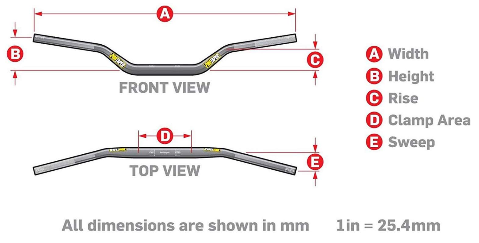 Protaper 028960 Manubrio Moto Fuzion Windham/Rm Bar, Nero