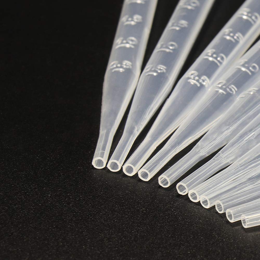 1000 piezas de pipetas de transferencia, vol.7ml, pipetas de aceites esenciales, graduadas, 3 ml, material LDPE, 1000 piezas/bolsa, LVG001