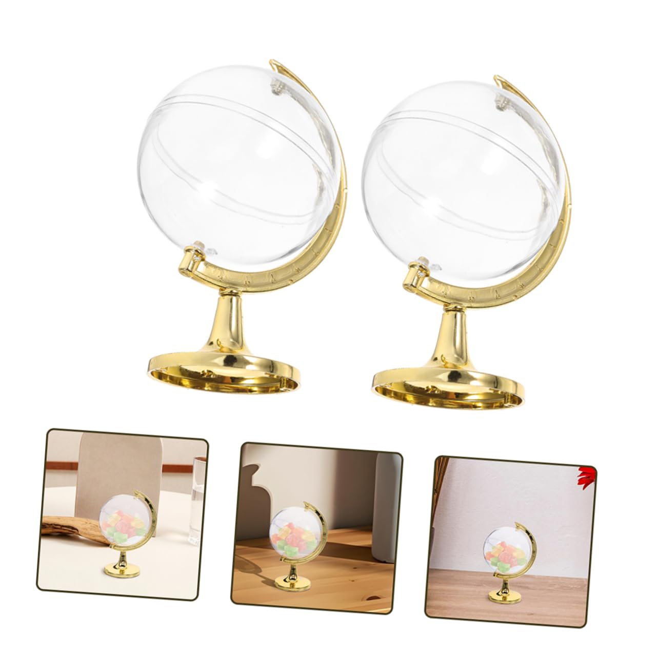 20pezzi Scatole Trasparenti Riempibili Forma Di Globo Scatole Per Dolci e Regali Per Matrimoni e Feste Di Compleanno Contenitori Per Bomboniere e Decorazioni Per Shower