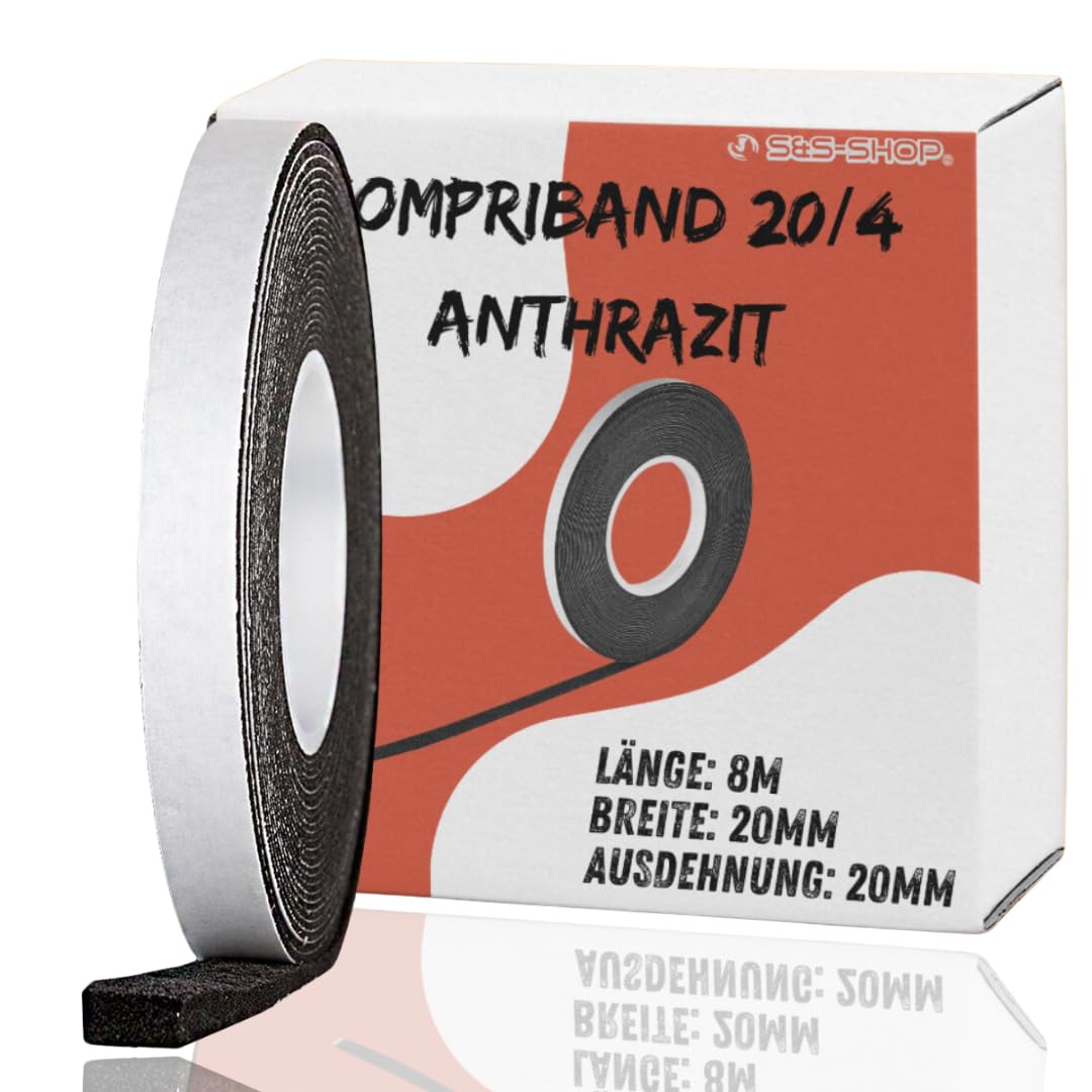 SOUDAL Acryl 300 Anthracite Ruban Largeur 20 mm Expansion 4-20 mm Joint Fenêtre Étanche