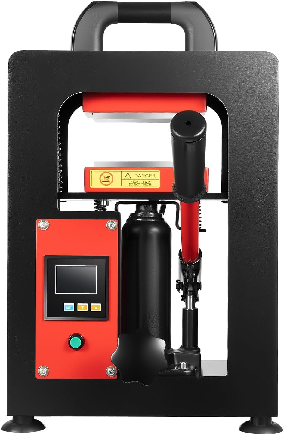 Prensa Térmica Hidráulica De 5 Toneladas - 900 W, Placas Dobles, 2,4 X 4,7 Pulgadas, Temporizador Digital Y Pantalla para PU, Impresión Al óleo Y Textiles - Ideal para Manualidades Y Proyectos