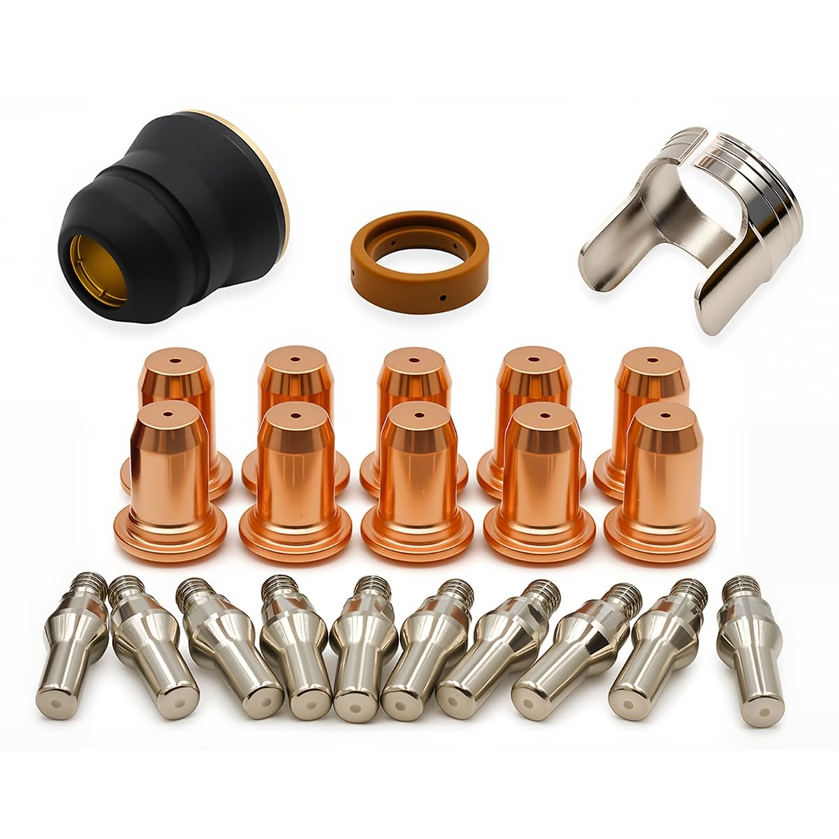 PLAXCON 23pcs IPT-60 PT-60 IPT-40 PT40 Plasma Cutting Torch Tip 1.0mm 0.039'' Plasma Cutter Accessories for CUT 55 MP, CUT55 NHF, CUT65DS Plasma