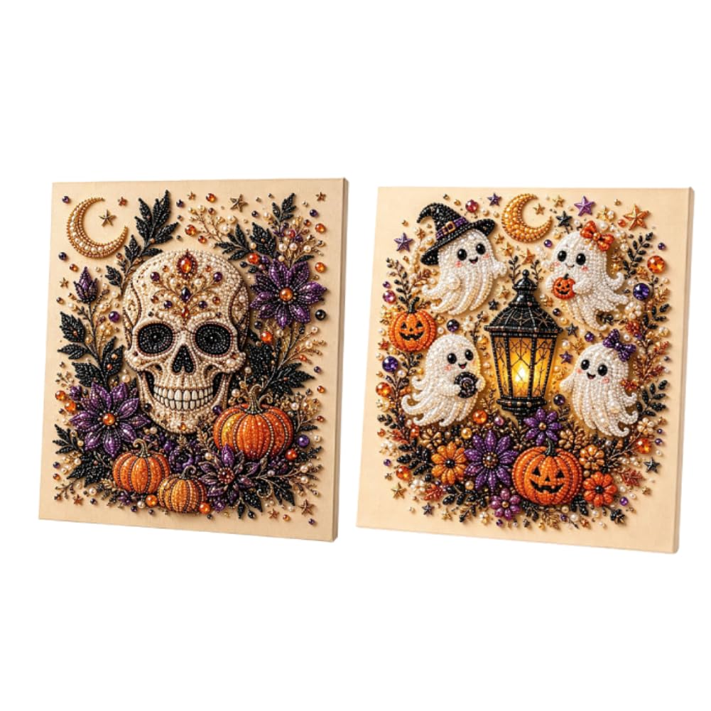 ​Halloween Pearl Diamond Painting Set, Creative Craft Kit for Adults