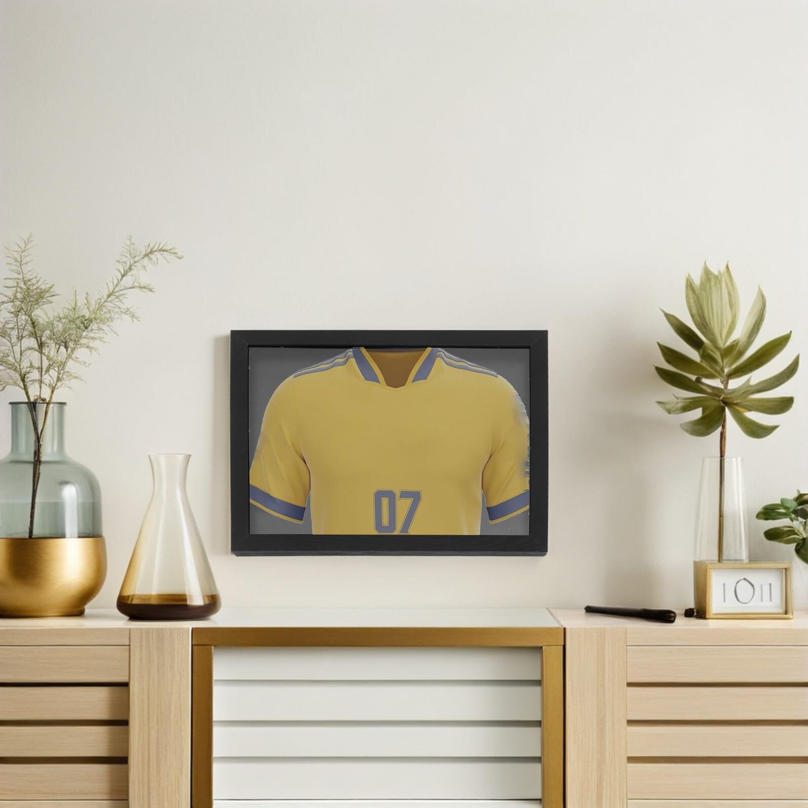 Marco de Fotos para Jersey Firmado, Madera Negra 14x18, Exposición