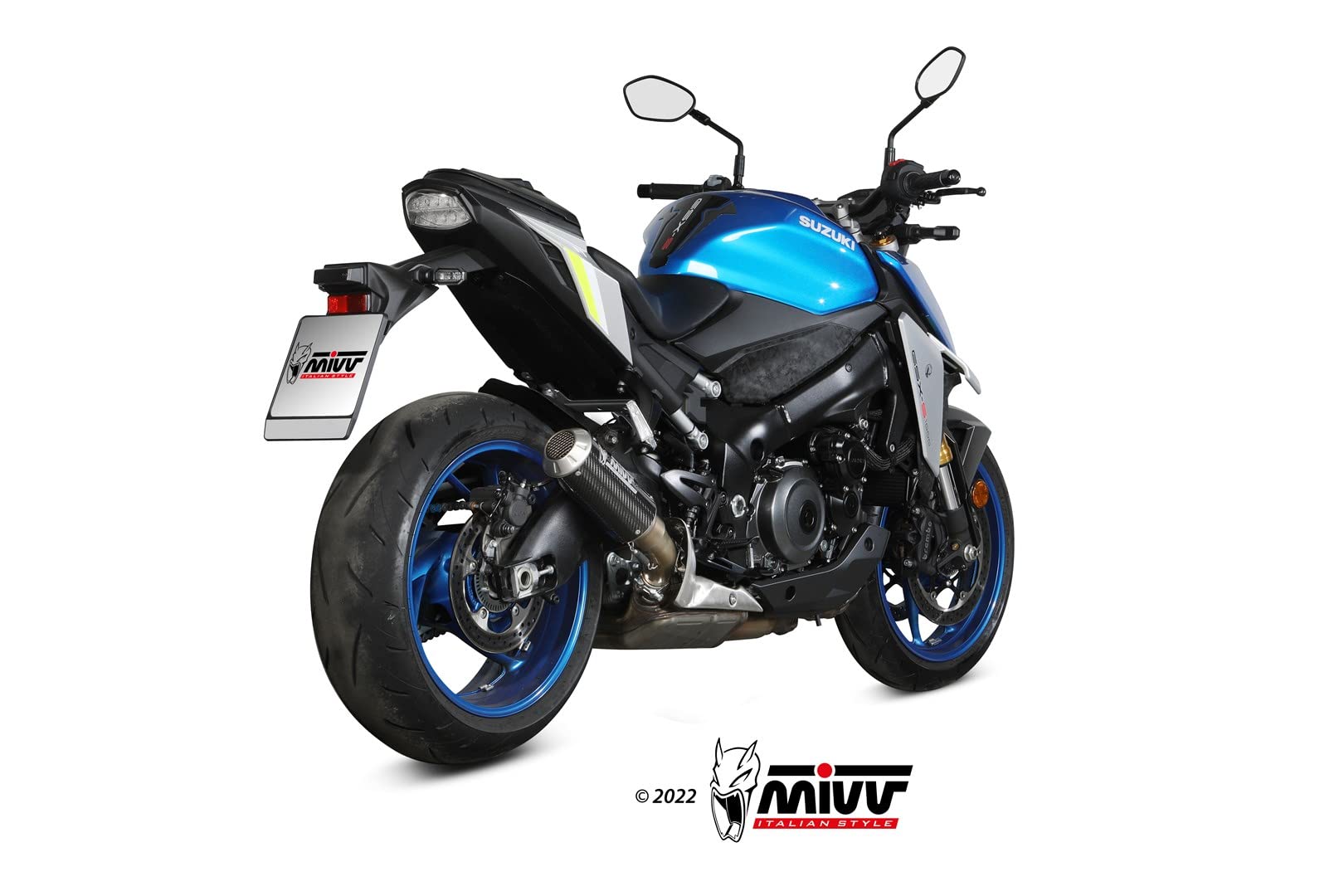 mivv scarico omologato cat-oem mk3 carbonio compatibile con suzuki gsx-s 1000 2021 2022 mototopgun