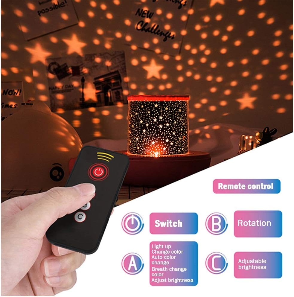 YXCKG Kids Night Light Projector, Galaxy Light Projector for Room, Party Lights, Ceiling Stars Decor, 360° Rotating LED Nebula Projector, Best Gift, Birthday, Christmas