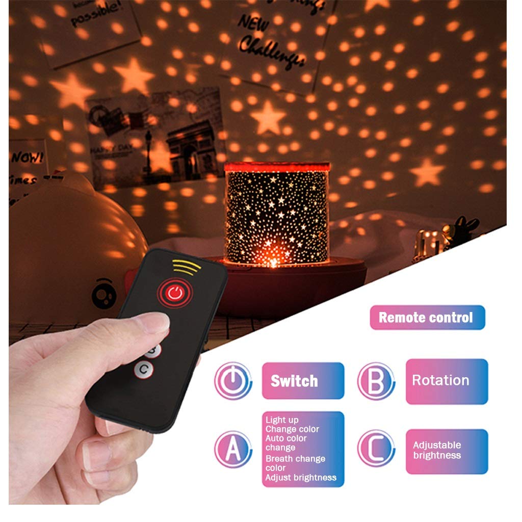 YXCKG Luz Nocturna para Niños, Proyector De Luz Estrellas Galaxia para Habitación Luces De Fiesta Decoración De Estrellas De Techo, Proyector De Nebulosa Giratorio, Mejor Regalo, Cumpleaños, Navidad