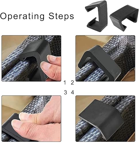 Miniatura 4 de AOTISBAO 8 clips de mimbre para muebles clips de sofá conectores seccionales de ratán para sillas de ratán jardín sofá y muebles 167 pulgadas