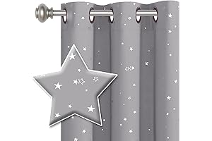 H.VERSAILTEX Kids Room Blackout Star Curtains