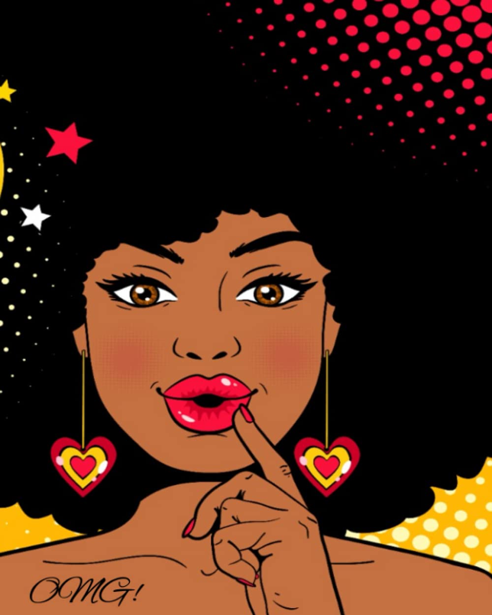 OMG! Black Woman: A Writing Journal for Beautiful Black Women, 150 Lined Pages, 8×10 inches: Work, School, Gift, Birthday, Stocking Stuffer, Camp, … Notebook (Girl Glam Journals for Black Women)