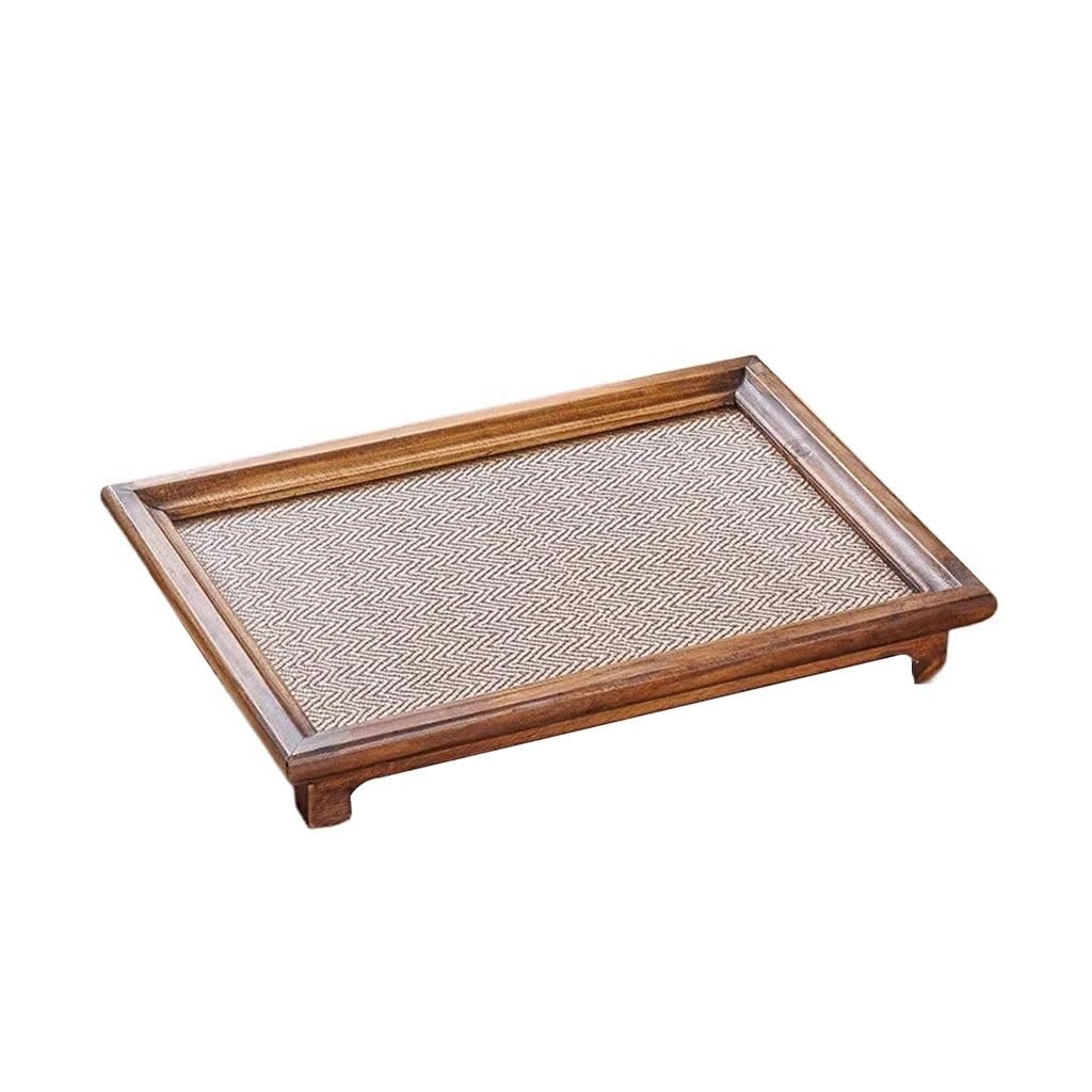 MRKU Plateau de Service rectangulaire en Bois Massif de Style Japonais - Usage Domestique - Idéal pour Les Aliments et Le thé - Design élégant