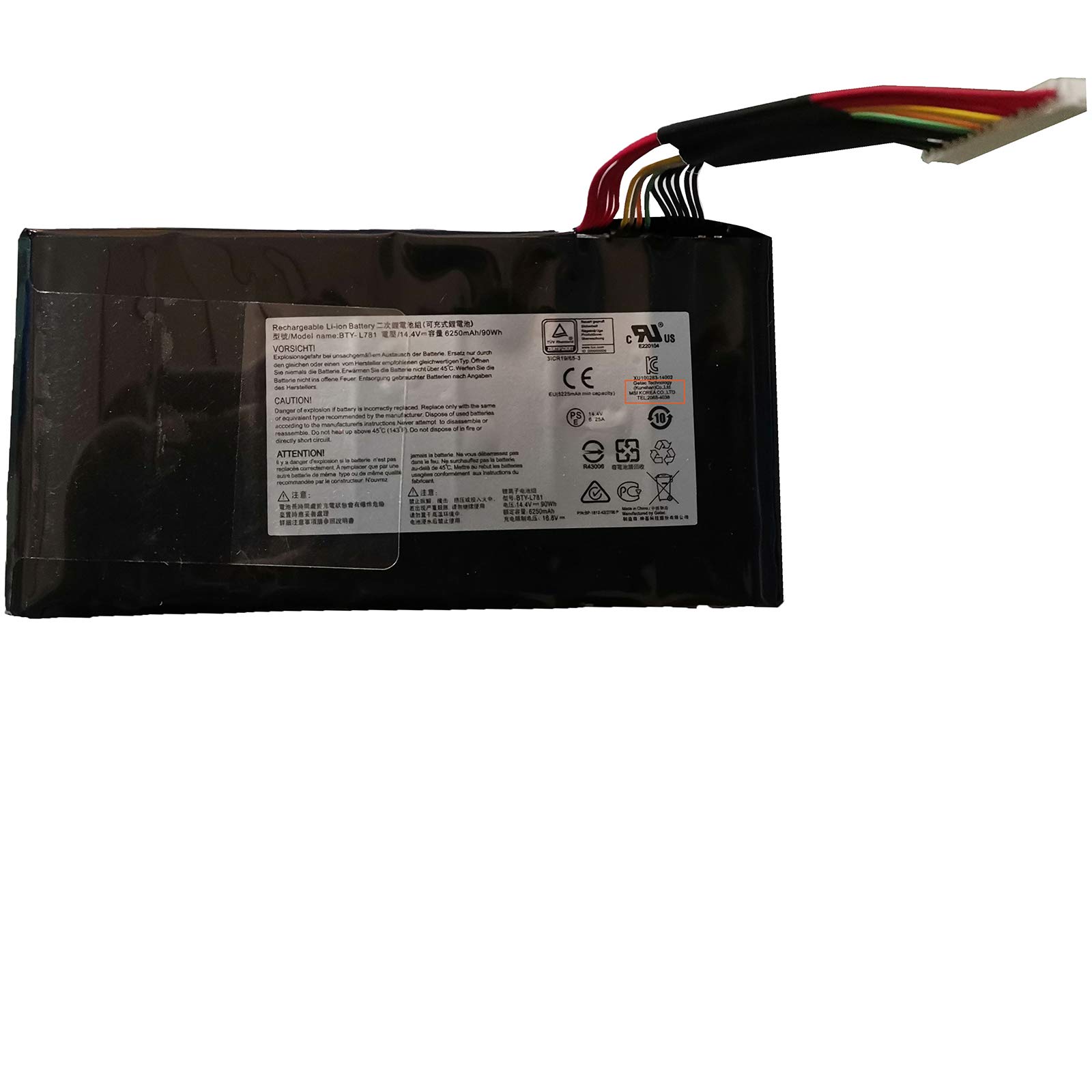 SUNNEAR BTY-L781 90Wh Battery Replacement for MSI WT75 8SM GT75 Titan 8RF 8RG GT76 Titan DT 9SG 10SG