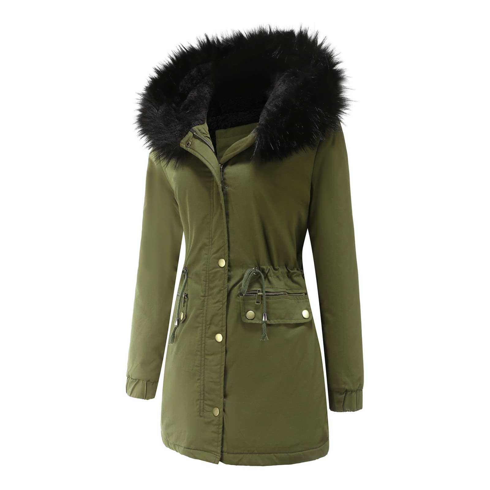 Abrigo grueso de forro polar de gran tamaño, cálido y moderno, forro polar, abrigo de nieve, chaqueta corta para mujer