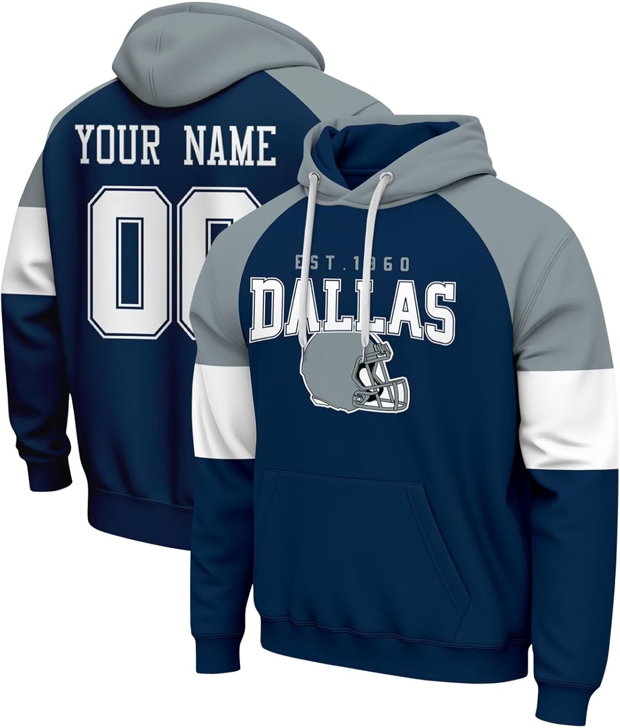 ANTKING Hoodie Sweatshirt for Men Youth Personalized Custom Name and Number Gifts
