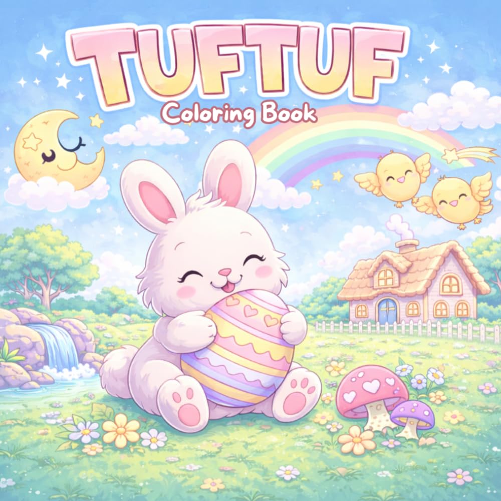 Tuftuf the Bunny Coloring Book: Cute and Cozy Coloring Pages with Adorable Bunnies, Carrots, and Happy Scenes for Relaxation and Creativity
