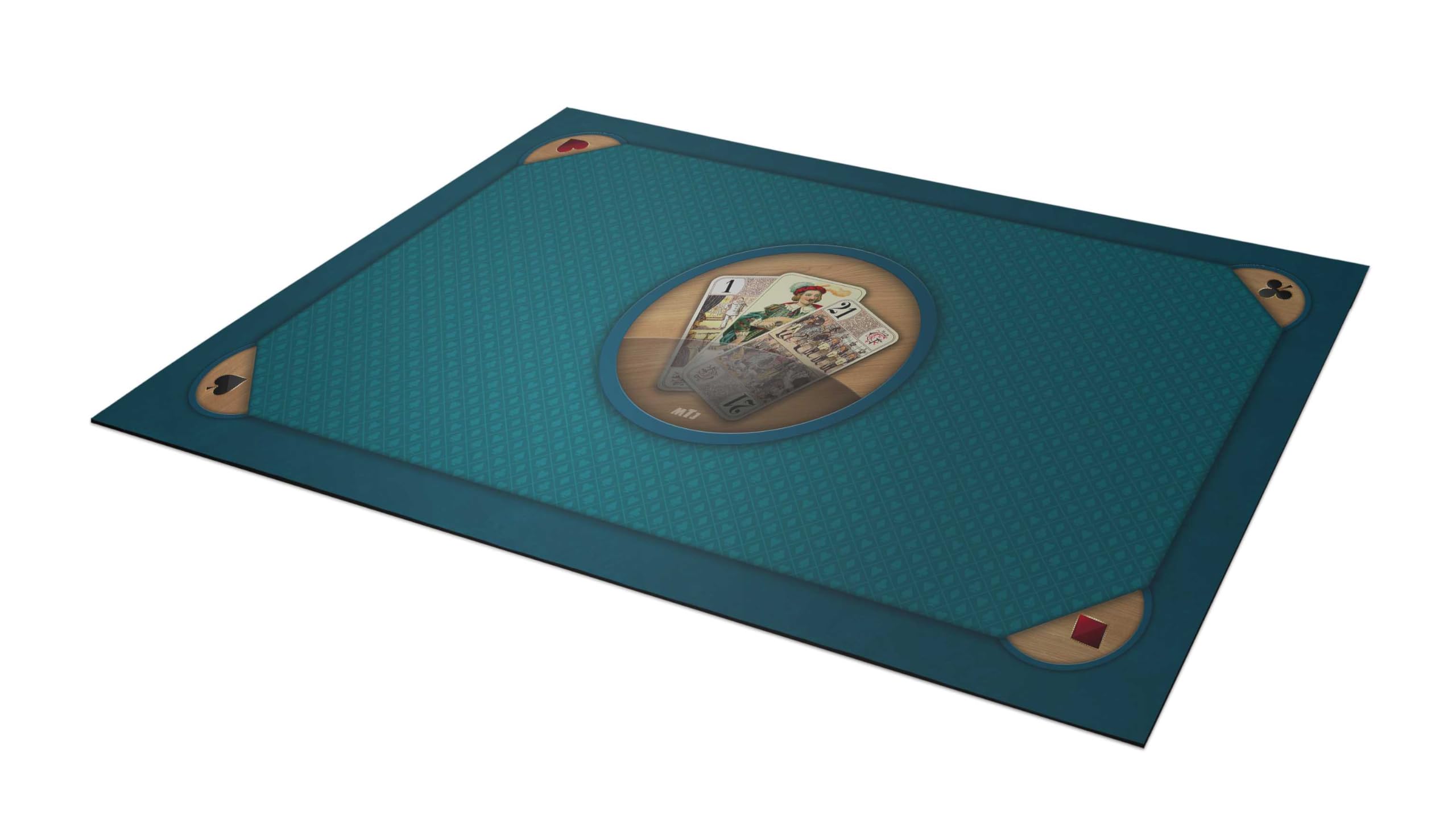 MTJ® - Tapis Tarot Prestige 3 Bouts - Matière Jersey Néoprène - Fabrication Française (Bleu, 100x60 cm)