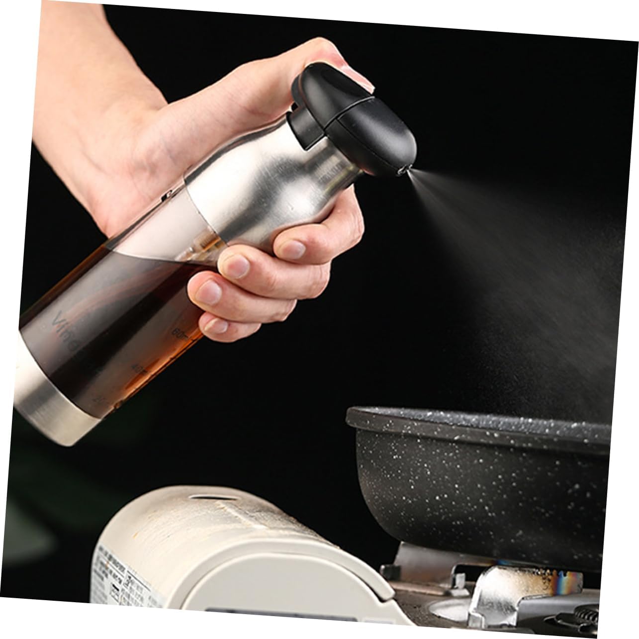 BESTOYARD Cooking Oil Sprayer Bottle Dual Olive Oil Dispenser for Barbecue Vinegar Sauce and Cooking Wine Practical Design for and Freshness