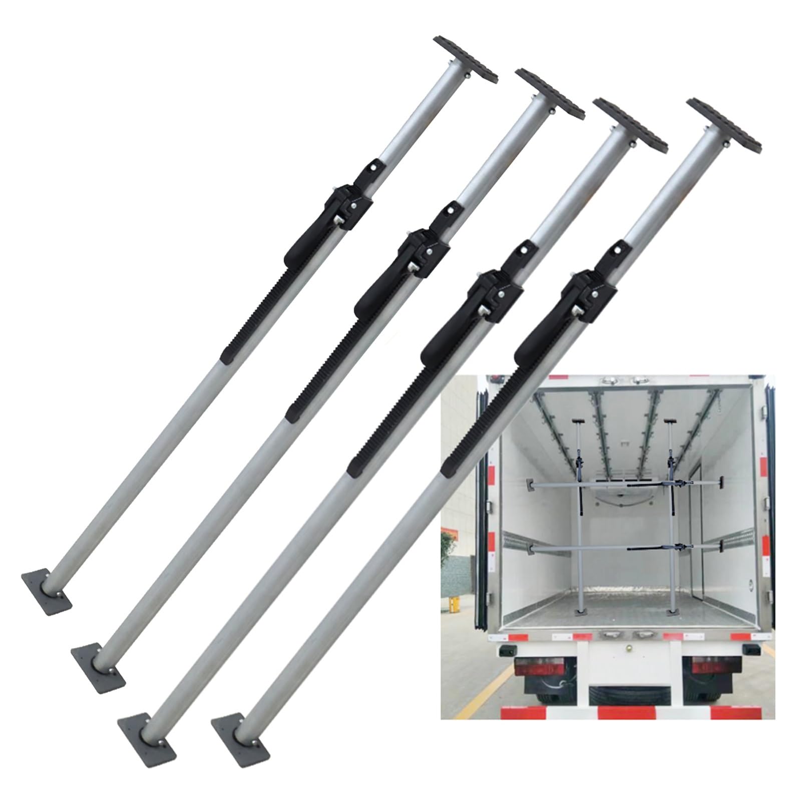 BarHeavyDu - Confezione da 4 bilizer a cricchetto Adjuble C BarHeavyDu per kup Truc Box Truc & Trailers (5984 Ies) Fissare il carico con CPole (235273 cm)