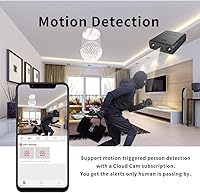 Vista 1 de Cámara oculta WiFi espía más pequeña Mini cámara inalámbrica HD interior hogar más pequeño espía niñera cámaras de seguridad con detección