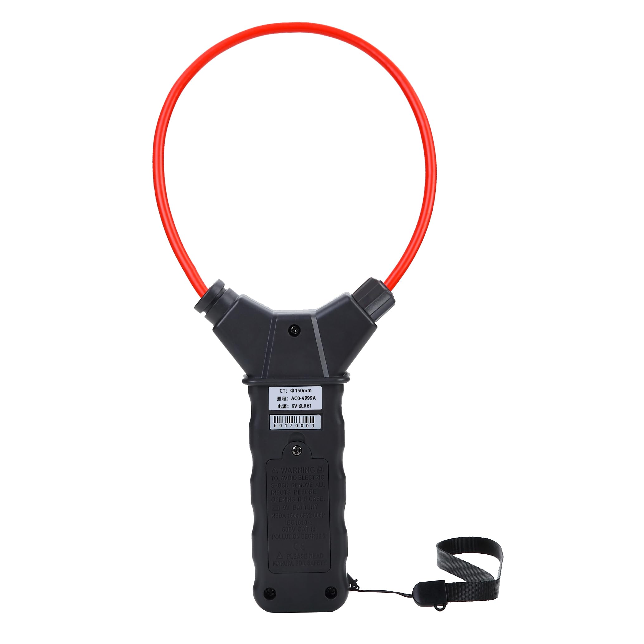 ETCR6900A AC Digital Handheld Flexible Large Current Clamp Meter 0.00A to 5000A Rogowski Coil Current Clamp ?150mm with Data Storage and Peak Hold