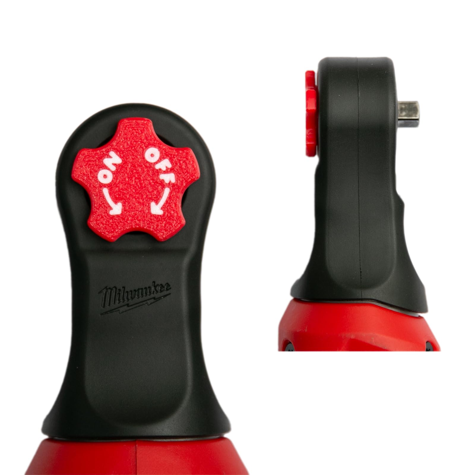 Magnetic Switch Knob for Milwaukee M12 Ratchet (2456-20, 2457-20, 2556-20, 2559-20, 2566-20, 2567-20, 2568-20, 2569-20) (Red | Slim, Boot)