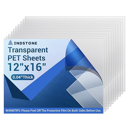Miniatura 10 de INDSTONE - Paquete de 5 láminas de plástico flexible transparente de 12 x 16 x 0.04 pulgadas, láminas de plástico flexible transparente de 12 x 16