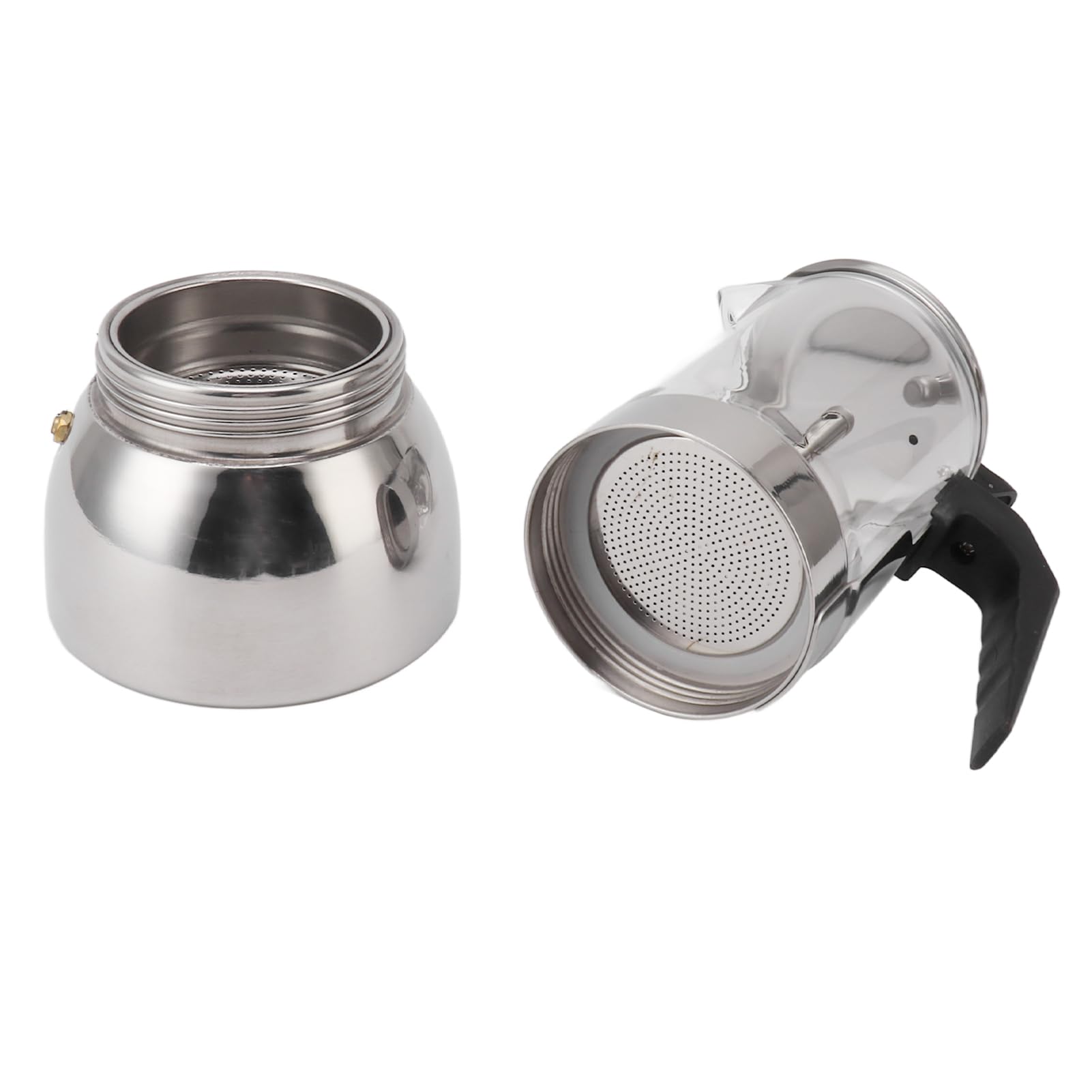 POENVFPO Caffettiera in Acciaio Inossidabile, Resistente Alle Alte (450ML)
