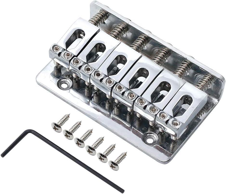 Hordion 65mm Hardtail Bridge Top Load Guitar Saddle Tailpiece for 6 String Tele Strat Style Electric Guitar