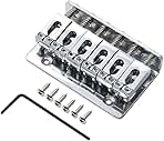 Hordion 65mm Hardtail Bridge Top Load Guitar Saddle Tailpiece for 6 String Tele Strat Style Electric Guitar