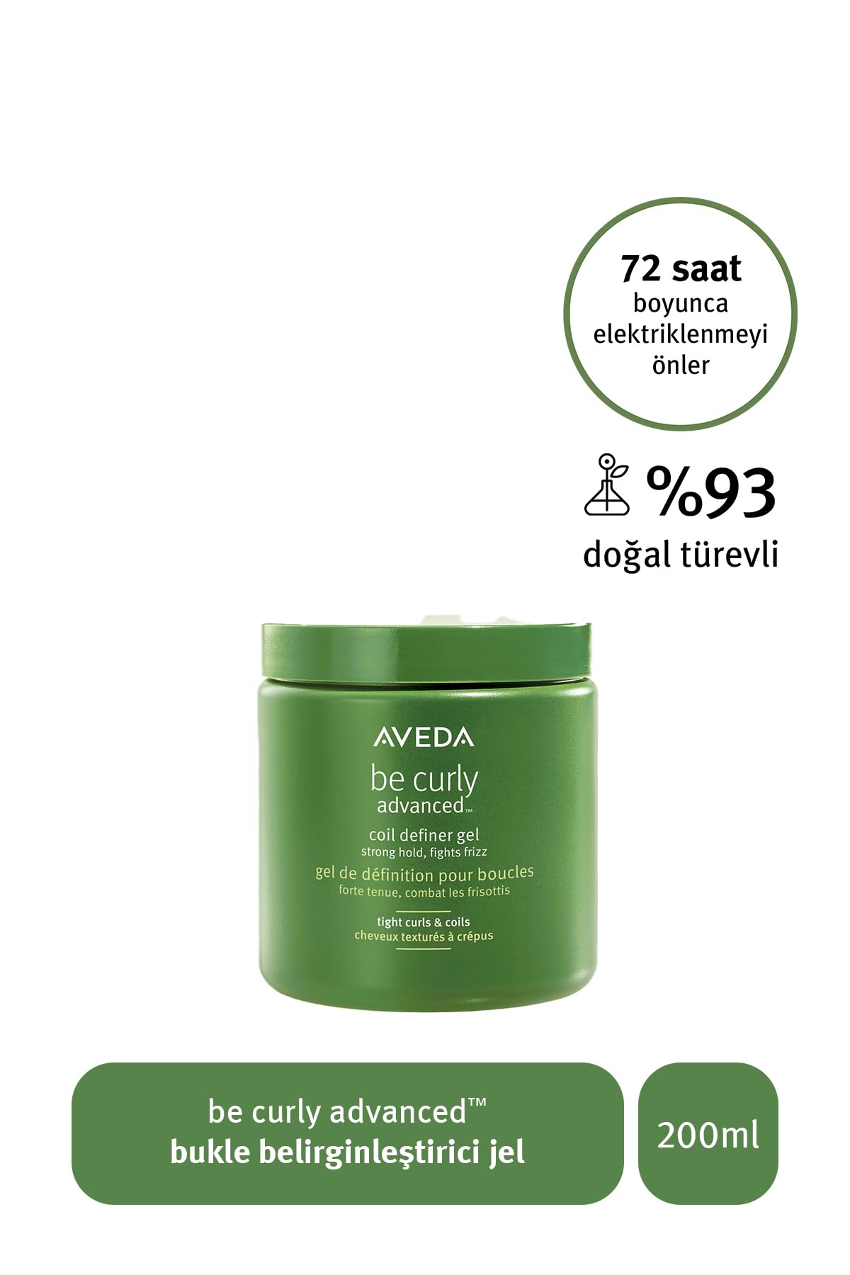 Aveda be curly advanced bukle belirginleştirici jel 200 ml