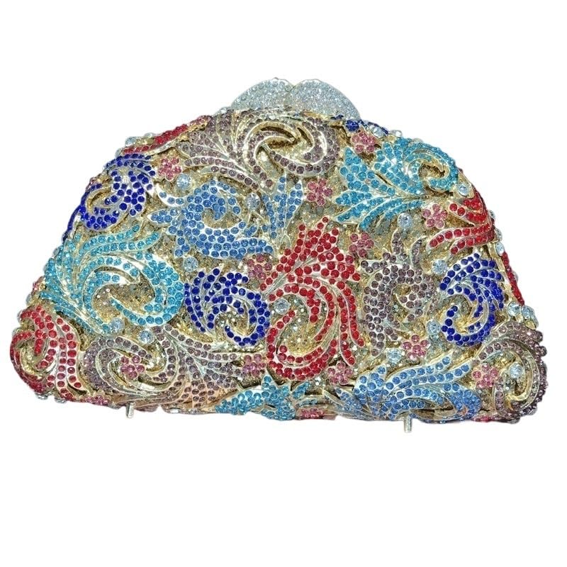 Sac de chaîne d'embrayage coloré pour accessoiriser une tenue d'invitée