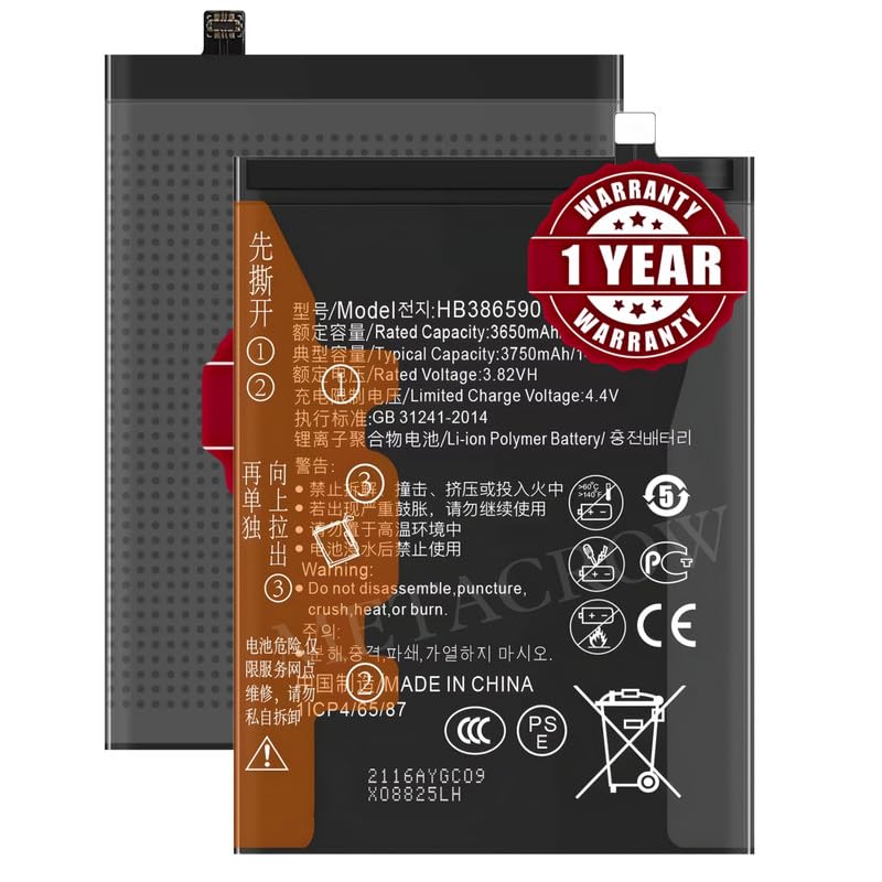 Image of Original HB386589ECW | HB386590ECW Battery Compatible for Huawei P10 Plus - (3750mAh) - 1 Year Warranty MC10