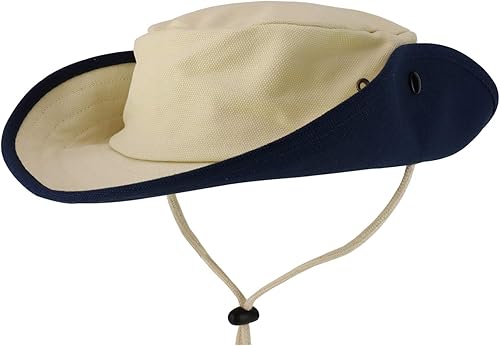 Trendy Apparel Shop Sombrero de sol de ala ancha de ala ancha de lona de algodón