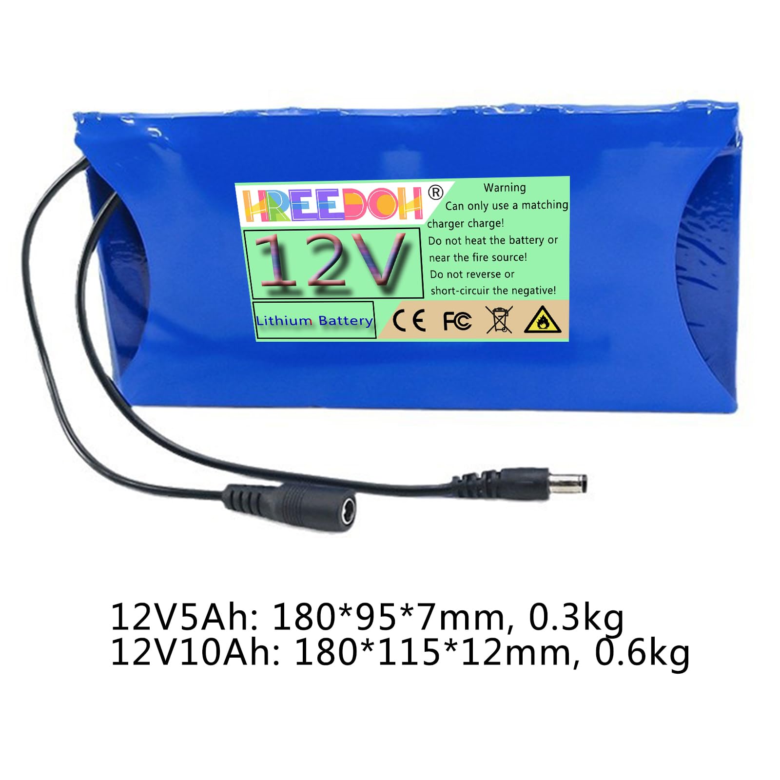 Akumulator litowo-polimerowy 12 V Akumulator litowo-jonowy 12 V 5 Ah 10 Ah z ładowarką do zestawu silnikowego 50 W 100 W 150 W