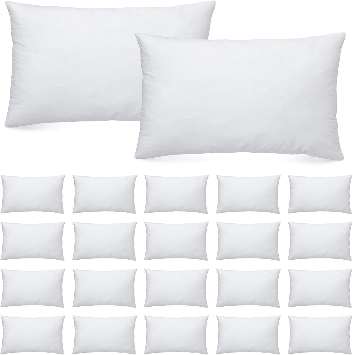 Kigley 20 Pcs Bed Pillow Inserts 20" x 30" Queen Size Pillows for Sleeping Home Hotel Bedding Fluffy Anti Sensitive White Soft Cushion for Back,Stomach or Side Sleepers Machine Washable