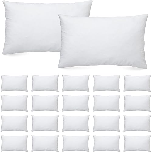 Kigley 20 Pcs Bed Pillow Inserts 20" x 30" Queen Size Pillows for Sleeping Home Hotel Bedding Fluffy Anti Sensitive White Soft Cushion for Back,Stomach or Side Sleepers Machine Washable