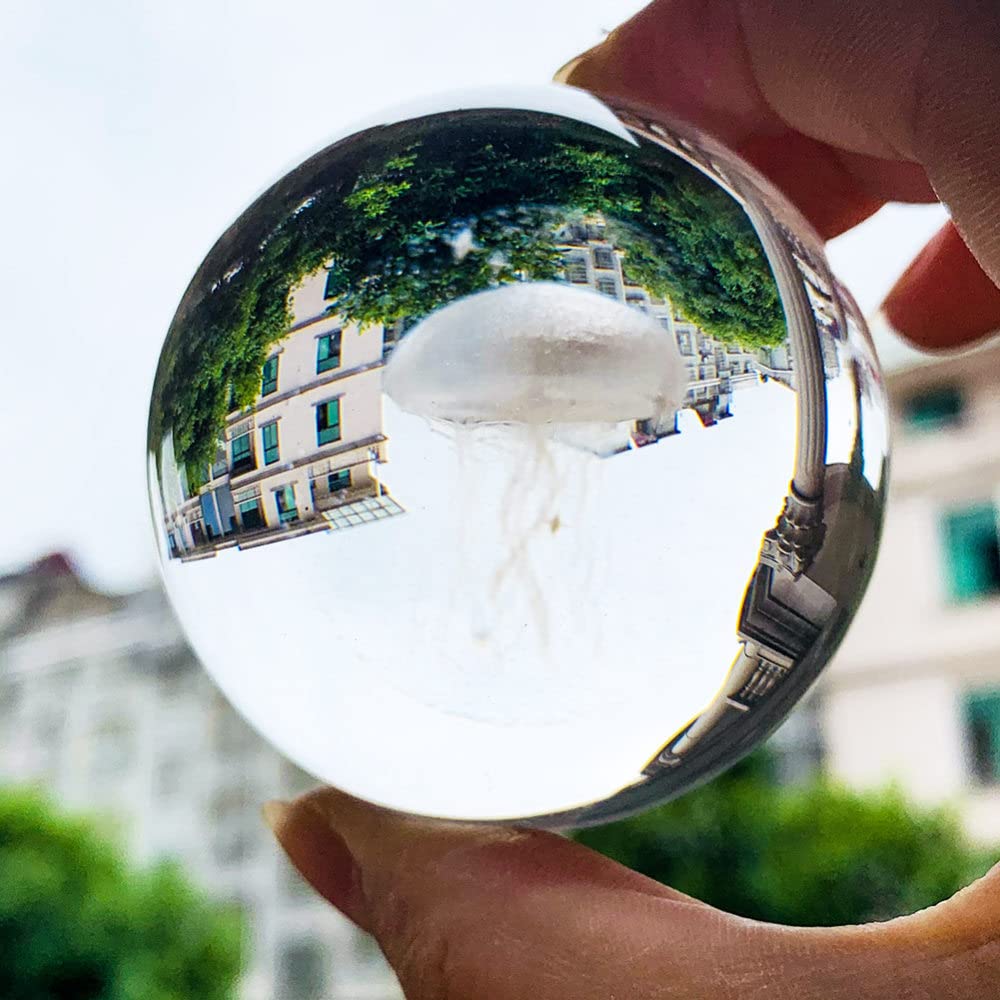 60mm 3D Meduza kryszta?owa kula grawerowana miniaturowa kula szklana kula stojak akcesoria do dekoracji domu prezenty rzemios?o, z podstaw?
