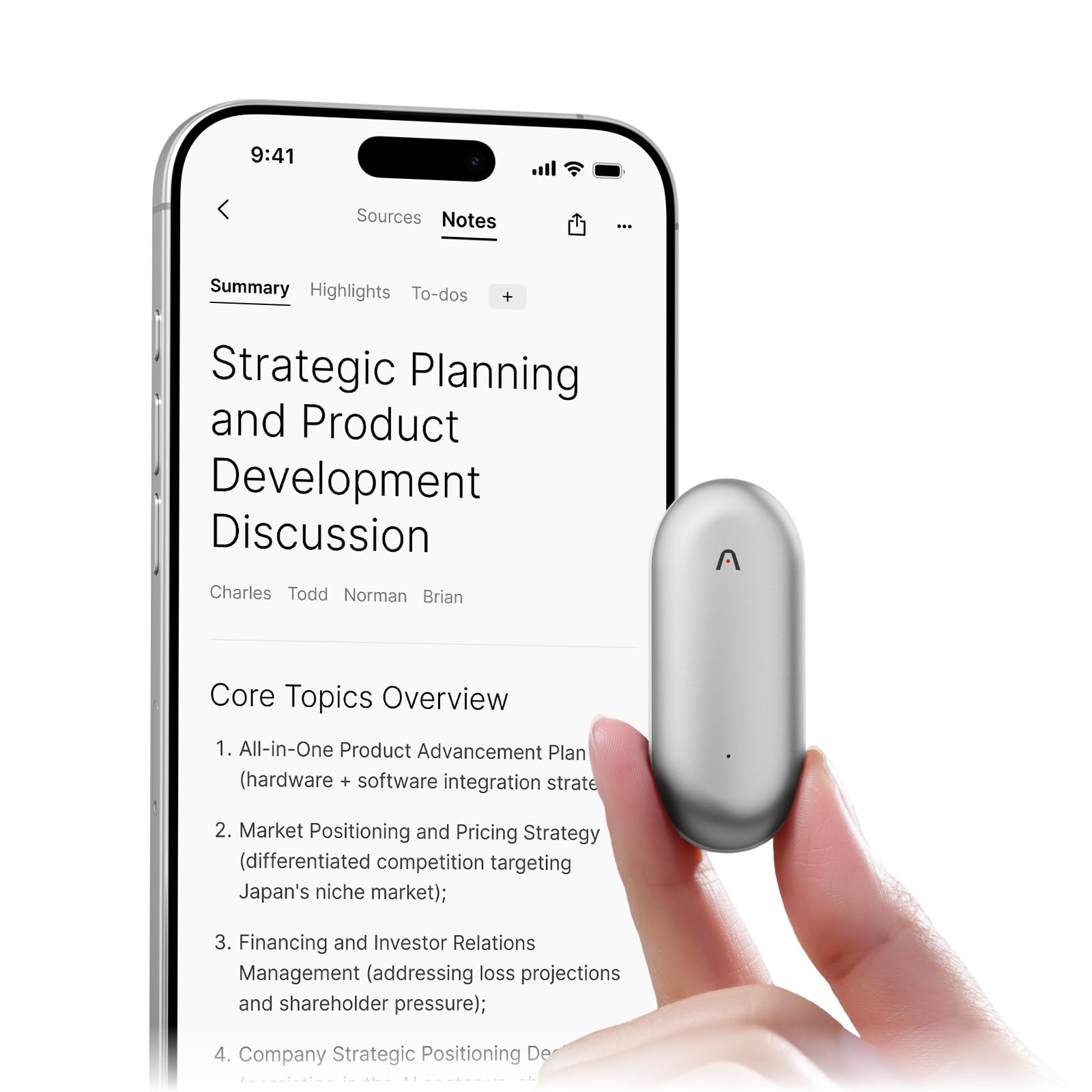 AI Voice Recorder, PLAUD NotePin Voice Recorder Combo, App Control, AI Notetaker, AI Transcribe & Summarize, Support 112 Languages, 64GB Memory, Audio Recorder for Lectures, Meetings, Lunar Silver-image-33