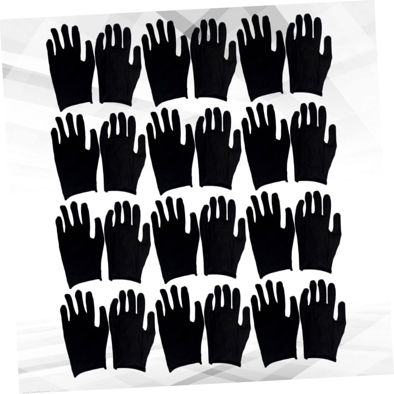 Ipetboom 12 Pares de Guantes Ideales para Jardinería y Uso Industrial Reutilizables y Transpirables Negro de Algodón Ligeros y Resistentes para Trabajo