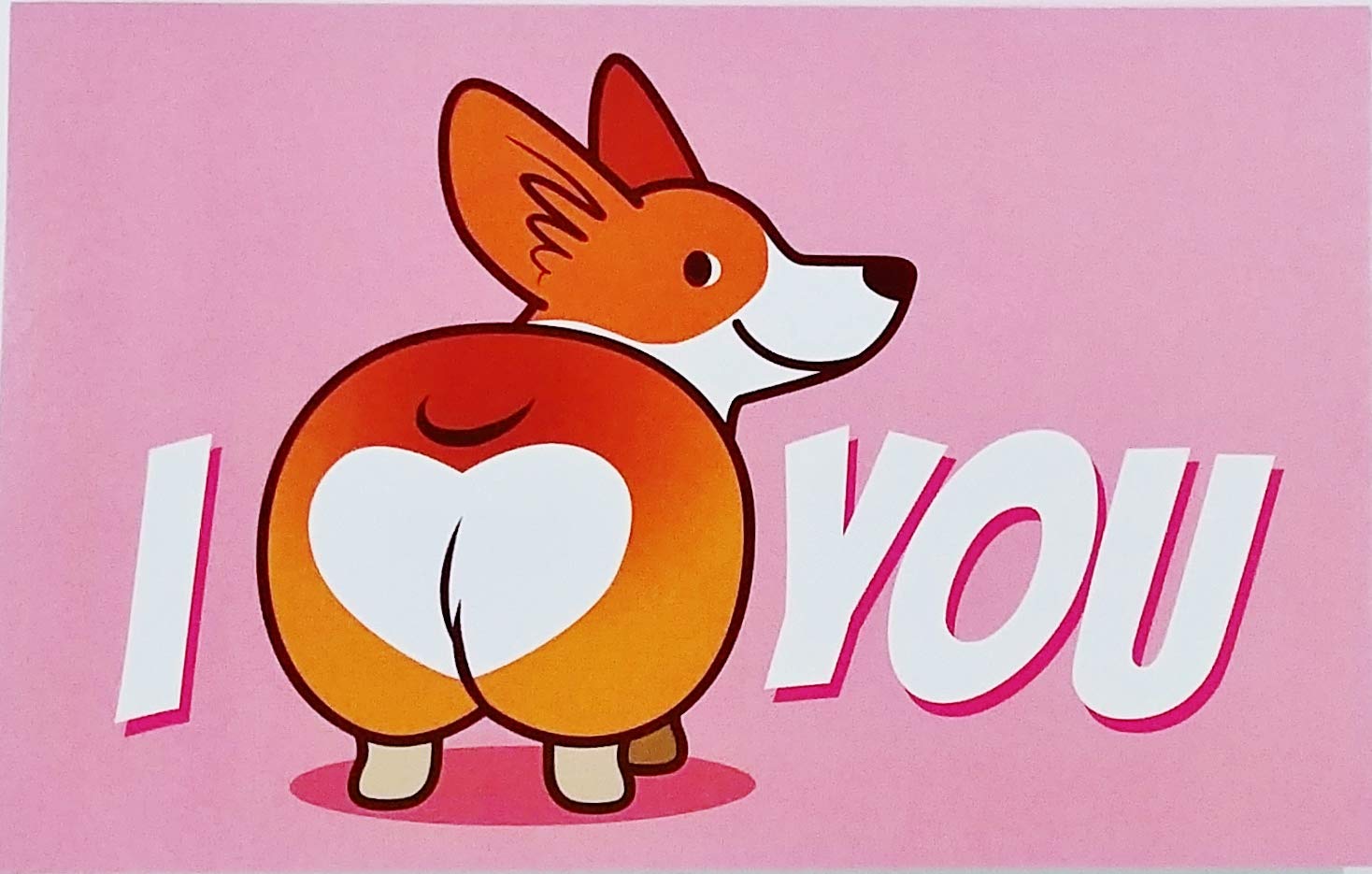Corgi Dog - BE MINE Valentine - I Love You Cute Funny Flirty Happy Valentine's Day Greeting Card (Husband Wife Boyfriend Girlfriend Fiance)
