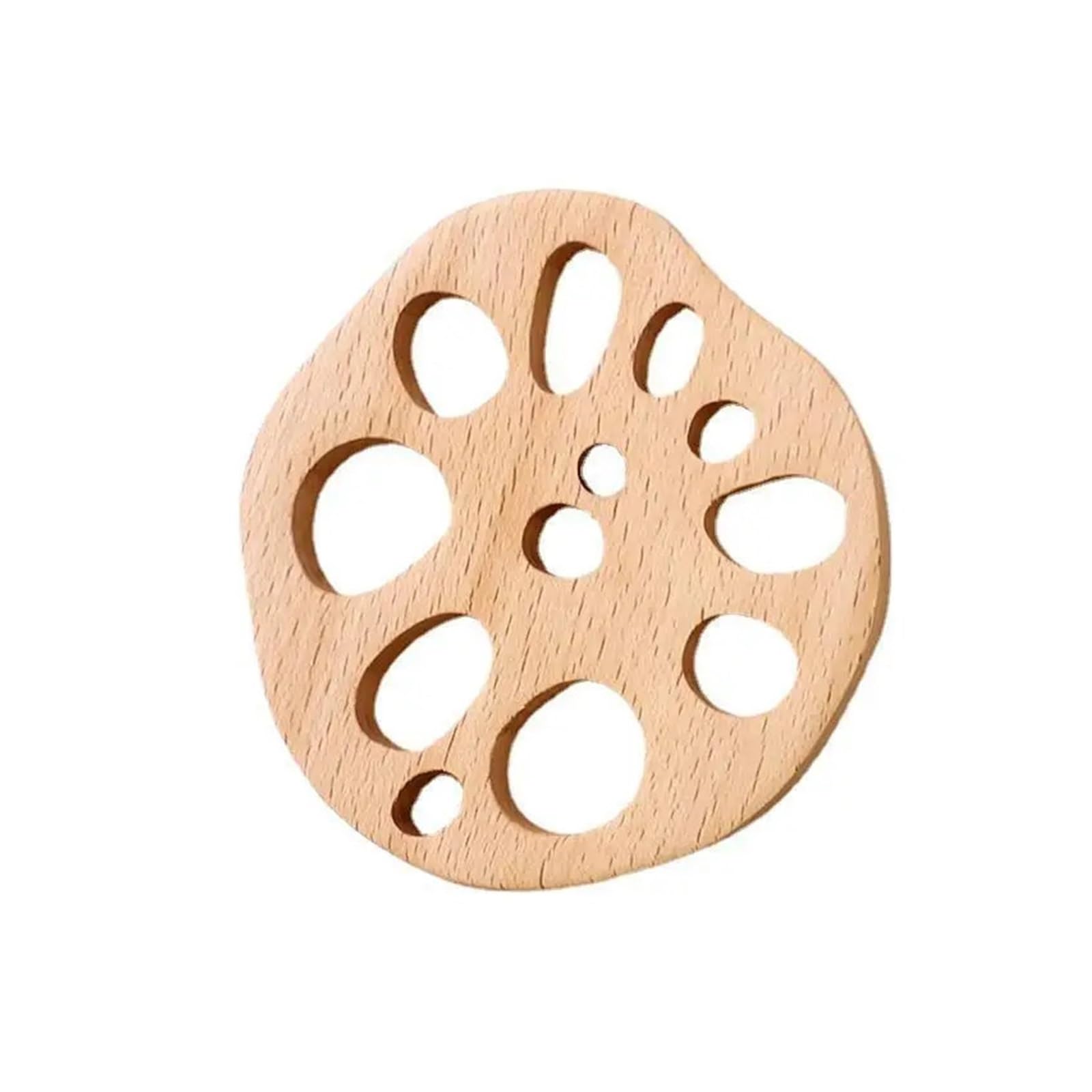 Insulated Coasters 6PCS Creative Lotus Root Slice Wooden Coaster for Glasses Heat Resistant Coffee Cup Pad Table Mat Kitchen Accessories Decorations