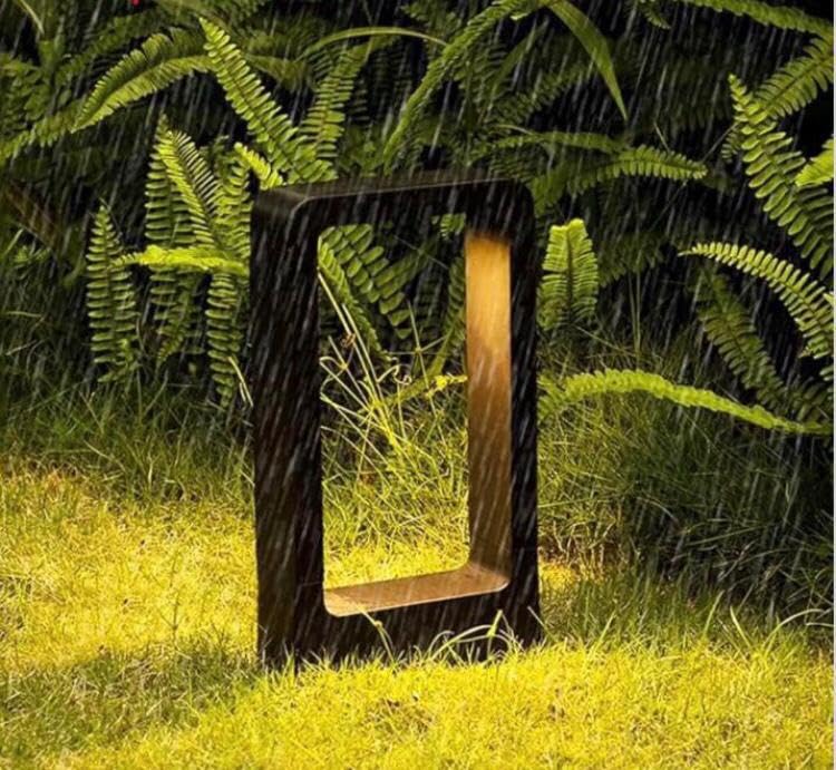 AHUJA INTERNATIONAL Mini Garden Bollard Light Outdoor Modern Black Bollard Garden Light for Pathways, Driveway, IP65 Waterproof - Warm White, (300MM) (Model B)