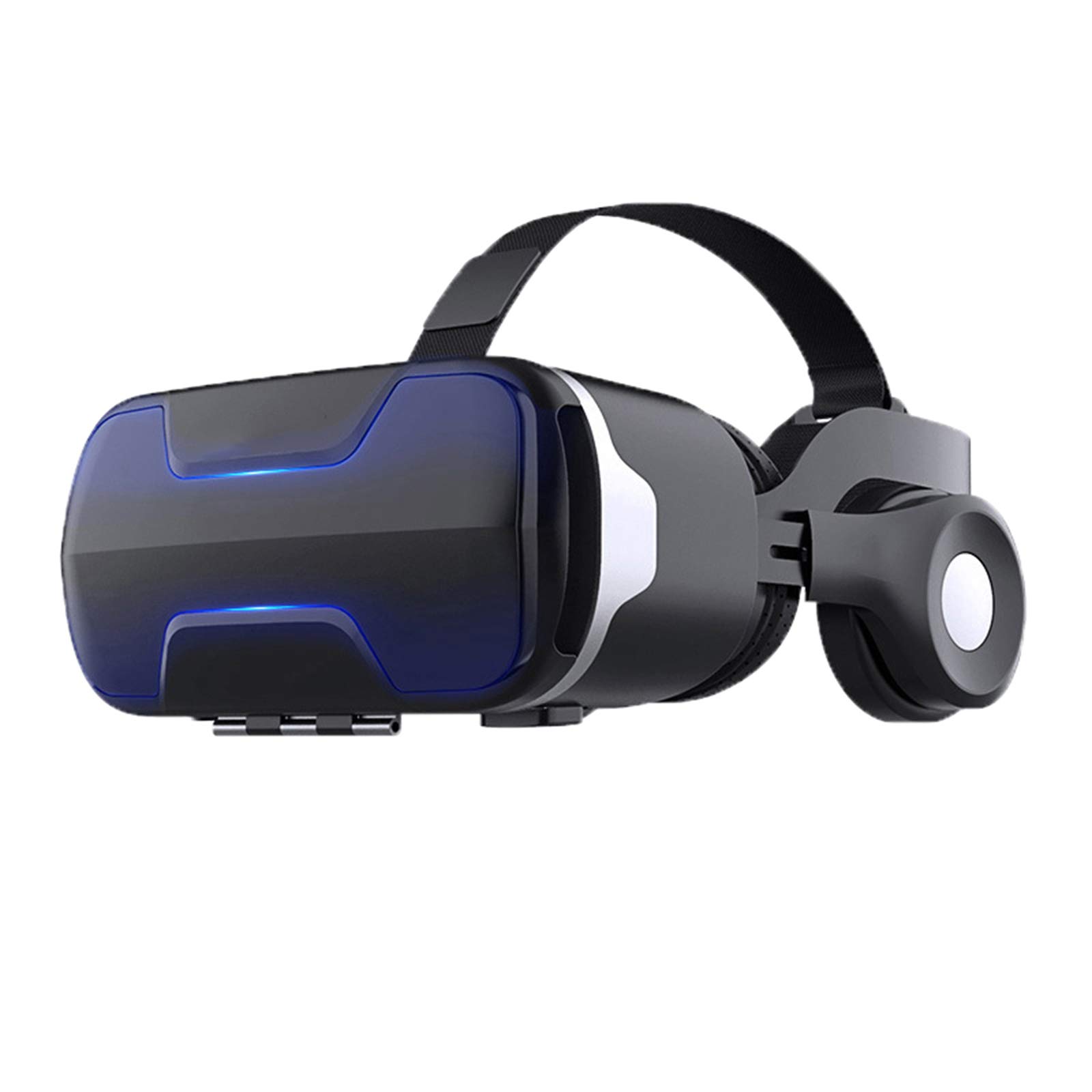 3D VR Gafas de Realidad Virtual, Auriculares Estéreo Desmontables Incorporados, Casco VR de Realidad Virtual para Pantalla de 4,7 a 6,0 Pulgadas
